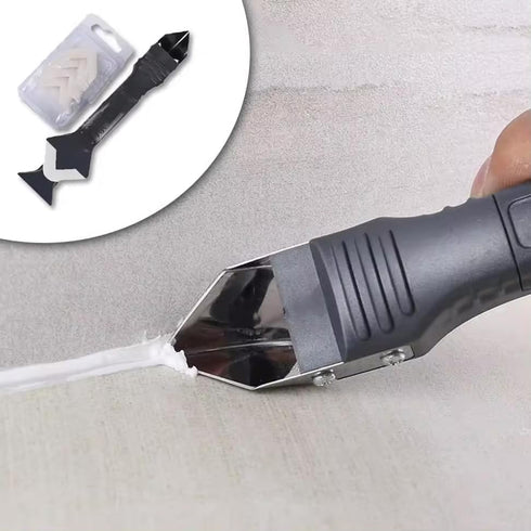 2 Pack 3-IN-1 Caulk Tool for Removal and Application, for Bathroom, Kitchen, Flooring, Windows, Sinks and Frames Seal...