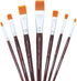 Transon Flat Paint Brush Set 7pcs for Acrylic Watercolor Gouache Oil and Body Painting...
