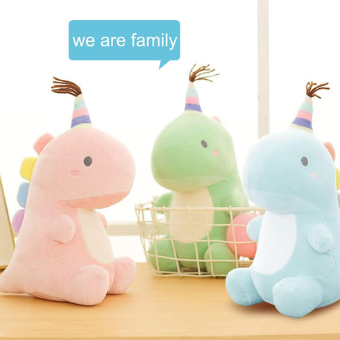 VHYHCY Stuffed Animal Plush Toys, Cute Dinosaur Toy, Soft Dino Plushies for Kids Plush Doll Gifts for Boys Girls (Blue, 13.8 Inch)...