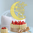 Love You To The Moon and Back Cake Topper - Gold Glitter Cake Decoration for Wedding Party...