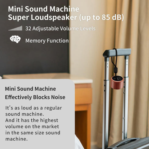 Portable Sound Machine White Noise Machine with 30 Soothing Sounds Travel Sleep Brown Noise Machine for Adults Kids Baby Rechargeable Loud Speaker...