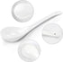 Kslong Pure White Ceramic Soup Ladle - Bone China Big Ladle, Deep Porcelain Flatware, Asian Soup Tureen Spoon 9.4" x 3" Scoops for Household Purpo...
