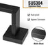HITSLAM Matte Black 9 Inch Hand Towel Bar for Bathroom, SUS304 Stainless Steel Kitchen Hand Towel Holder Wall Mounted, Modern Home Decor Bath Towe...