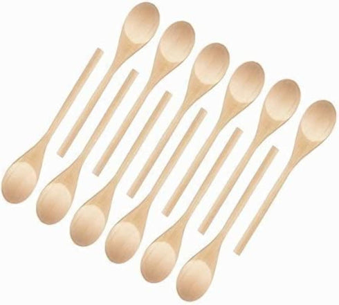 Kitchen Wooden Spoons Mixing Baking Serving Utensils Puppets 10 In - 12 Pack...