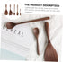 Black Walnut Cutlery Set Flatware Kitchen Tool Wood Scoop Wooden Rice Spoon Honey Spoon Black Walnut Spoon Kitchen Cooking Scoop Cooking Utensils ...
