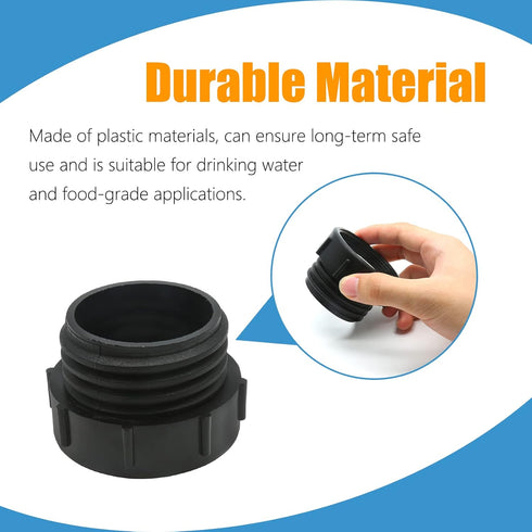 275 330 Gn IBC Tote Tank Food Grade Drain Adapter 2" BSP Female x S60x6 2" Male Buttress, IBC Tote Fittings Tank Water Tank Connector for DN50 BSP...