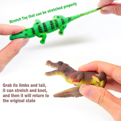 10Pcs Alligator Toy Animal Figure Bath Toys, Color Changing Crocodile Toy, Stress Relief Toys Adults, for Kids 3 Years and up, Water Table Toys fo...