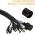 Black Spiral Winding Cable Management Pipe Wire Wrap Line Coiled Tube, Flexible Cord Covered Protective Bundler Sleeve Hose for Office, Computer, ...