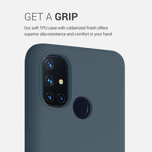 kwmobile Case Compatible with OnePlus Nord N10 5G Case - TPU Silicone Phone Cover with Soft Finish - Dark Slate...