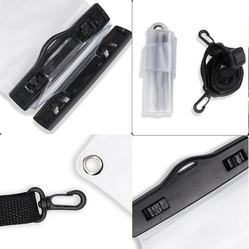 4Pcs Universal Two Way Radio Waterproof Case Bag Portable Walkie Talkie Rainproof Pouch with Adjustable Strap Compatible for Motorola Kenwood Midl...