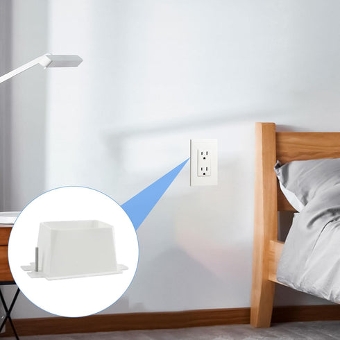 12PCS BE1-2 Electric Box Extender with 24PCS Screws, Electrical Power Outlet Box Extender, Single Gang Box Extender, 1 Gang Power Switch electrica...