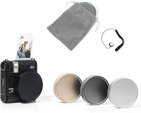 Lens Protective Cap Compatible with Fujifilm Instax Mini 99 Instant Camera, Instax Mini 99 Lens Cover, Aluminum Cap with Anti-lost Rope and Dust-P...