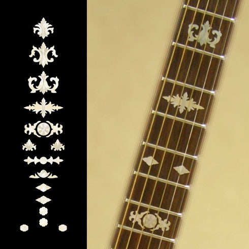 Jockomo Old Banjo Type (White Pearl) Guitar Inlay Sticker...