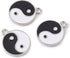 KISSITTY 20pcs Yin Yang Enamel Charm 21x18mm Double Sided Enamel Yoga Meditation Dangle Charm Pendants for Earrings Necklace Bracelet Jewelry Maki...