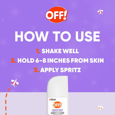 OFF! Clean Feel Insect Repellent Spritz with 20% Picaridin, Bug Spray with Long Lasting Protection from Mosquitoes, Feels Good on Skin, 6 oz...