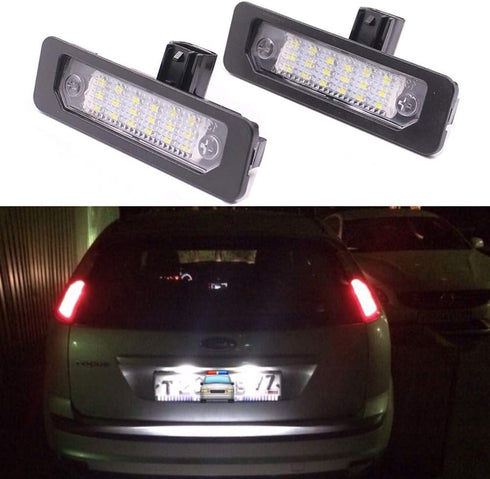 Xinctai 2PCS LED Rear Number License Plate Light Lamp For Ford Mustang Focus Fusion Flex Mercury sable milan Lincoln MKS MKT MKX MKZ OEM 8T5Z13550...