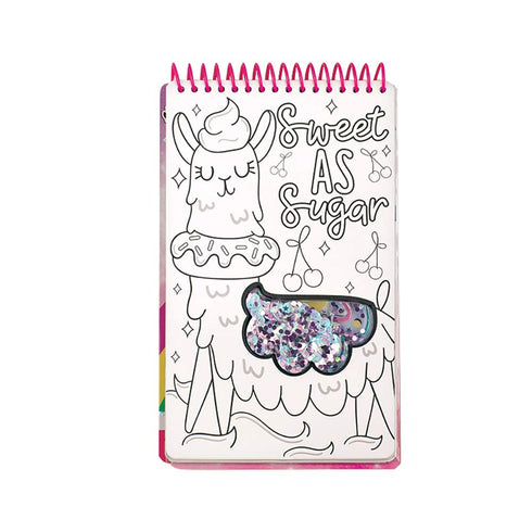 Fashion Angels Llama Shaker Compact Sketch Portfolio/Llama Sketch Book/Llama Coloring Book, Brown/a, 7.6 Ounce...