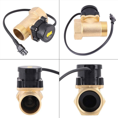 DEWIN Thread Water Flow Sensor Switch, Water Flow Switch Automatic Flow Switch HT-800 G1 Thread 220V Water Pump Flow Sensor Automatic Control Swit...