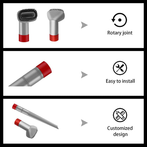 Crevice Tool and Dust Brush Compatible with Shark Rotator NV500, NV501,NV560, NV502, Professional Lift-Away Vacuum Cleaner Compare With Part No. X...