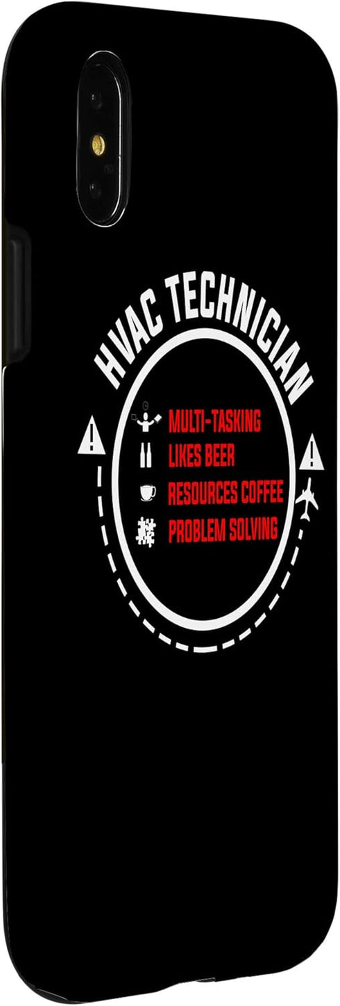 iPhone X/XS HVAC Technician | Funny Tech Maintenance Gifts Tee Case...
