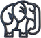 Elephant Cast Iron Trivet for Hot Pots & Kitchen & Dining Table, Elephant Gifts & Decor, Metal Wall Art, 2 or More for Set, Black, 6.6 x 6.1 Inche...
