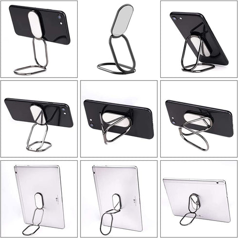 Phone Ring Holder Finger Kickstand, Foldable 360° Rotation Cellphone Grip for Desk, Office Desktop, Cell Phone Stand Compatible with iPhone iPad S...