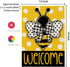 CROWNED BEAUTY Summer Bee Garden Flag Polka Dots 12x18 Inch Double Sided for Outside Welcome Burlap Small Seasonal Yard Decoration...