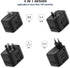 Universal International Power Travel Plug Adapter, 5 in 1 European Travel Plug Adapter W/ 3.5A 2xUSB-A and 2xUSB C Wall Charger and Worldwide AC O...