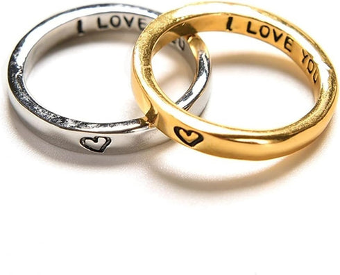 I Love You Couples Matching Rings Endless Love Wedding Engagement Promise Ring Bridal Jewellery...