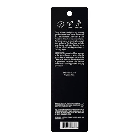 e.l.f. Clear Lash & Brow Mascara 2-Pack, Conditioning Clear Brow & Lash Gel For Grooming, Defining & Separating, Long-Lasting, Vegan & Cruelty-Fre...