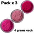 EDIBLE PETAL DUST SET OF 3 : HOT PINK/FRENCH ROSE/PINK (4 grams each container) Dust By Oh! Sweet Art Corp...