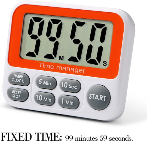 Digital Countdown Kitchen Timer - AIMILAR Count Up Down Magnetic Timer Clock with Loud Alarm Fast Setting for Cooking Baking Gym Students...