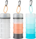 3 Packs Protein Powder Storage Container 4 Stackable Formula Dispenser Portable Protein Powder Travel Container Milk Powder Container to Go for Wo...