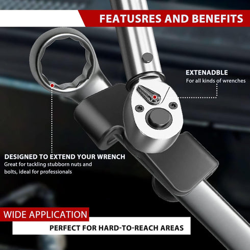 QUACOWW Wrench Extender Universal Wrench Extender Adaptor for 1/2 Inch Drive or 21 MM Hex Drive Wrench Conversion Driver Wrench Extender Mechanics...