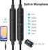3.5mm Wired Earbuds with Microphone in-Ear Headphones Magnetic Earphones Noise Canceling Audio Corded Headset for Samsung A15 A25 A14 A13 A03s S10...