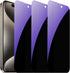 3 PCS Anti-Blue Privacy Tempered Glass Suit for iPhone 15 Pro Anti-Spy Screen Protector Anti-Peeping Film 9H Hardness Anti-scratch 6.1 inch (Blue)...