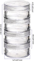 10 Sets 4 Layer Stackable Cosmetic Containers with Screw Lids, 10G/10ML Stackable Bead Storage Containers Round Plastic Containers, Clear Column S...