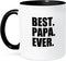 3dRose Ceramic Best Papa Ever Mug, 1 Count (Pack of 1), Black...