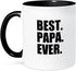 3dRose Ceramic Best Papa Ever Mug, 1 Count (Pack of 1), Black...
