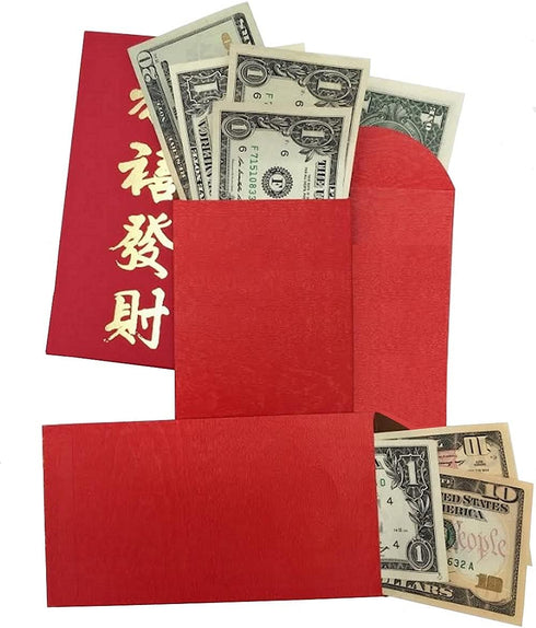 Pack Of 50 Chinese Fashion Special Generous Red Envelopes Lucky LAI SEE Money Gift Envelopes Packets (6.5 x 3.2 inches)...