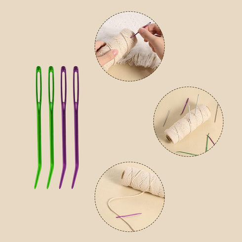 7pcs Large-Eye Blunt Needles, Stainless Steel Yarn Darning Needle Tapestry Needle Wool Needle Macrame Needle Sewing Knitting Needles for Crochet P...