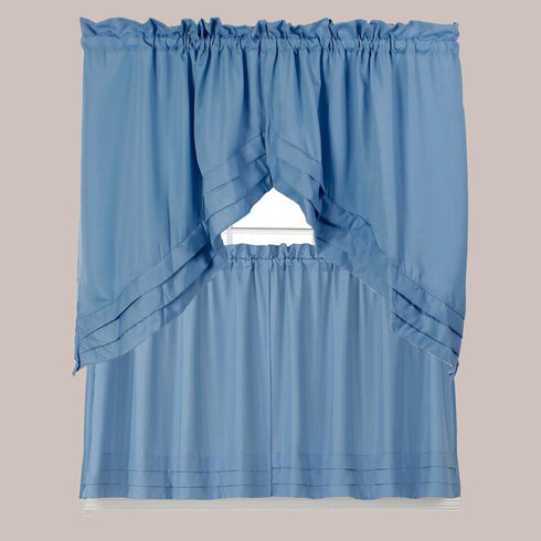 SKL Home Holden Curtain Tier Pair, 57" x 24", Smoke, 2 Count...