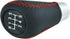 6 Speed Shift Knob Car Shifter Handle PU Leather Gear Stick Head for Most Manual Automatic Vehicles (Red Stitches)...