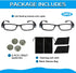 Bright LED Readers with Lights Reading Glasses Lighted Magnifier Nighttime Reader Compact Full Frame Eyewear Clear Vision Unisex Clear Vision Ligh...