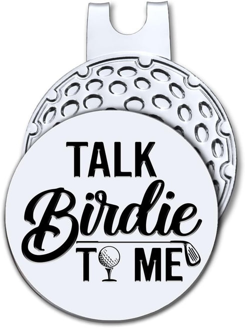Talk Birdie to Me Golf Ball Marker with Magnetic Hat Clip, Funny Golf Accessories and Golf Gifts for Men Women Dad Mom Grandpa, Birthday for Golfe...