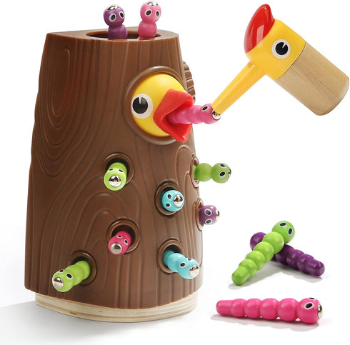 TOP BRIGHT Montessori Toys for 2 Year Olds - Magnetic Bird Feeding Game for Fine Motor Skills Development for Boys and Girls...