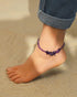 Jewever Natural Amethyst Anklet Bracelets for Women Tumbled Chips Crystals Anklet Adjustable Handmade Reiki Gemstones Beach Foot Jewelry...