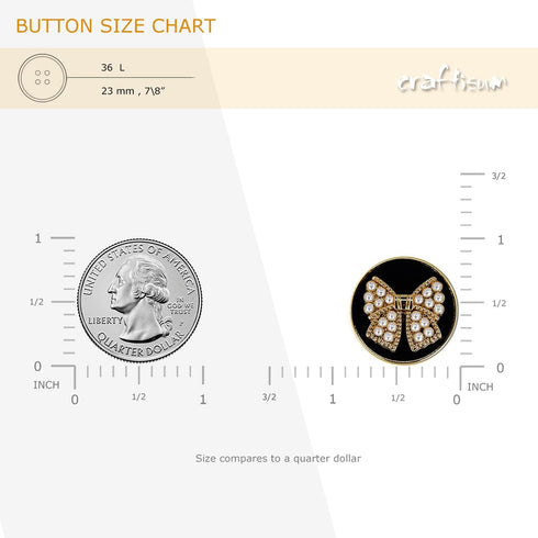 Faux Pearl Embellished Bow Knot Metal Shank Sewing Buttons 10 Pcs - 23mm, 7/8"...