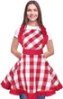 Violet Mist Red Plaid Vintage Apron for Women Girls Ladies Cute Ruffle Frilly Apron Red Christmas Aprons Retro Aprons for Kitchen Cooking Baking 5...