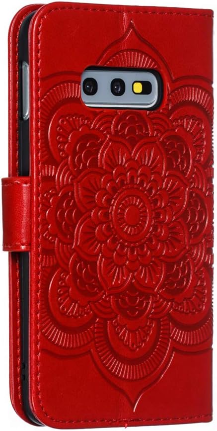 LEECOCO for Samsung S10e Case Mandala Embossing Luxury PU Leather Flip Notebook Wallet Bookstyle Magnetic Stand Card Slot Folio Bumper Protection ...